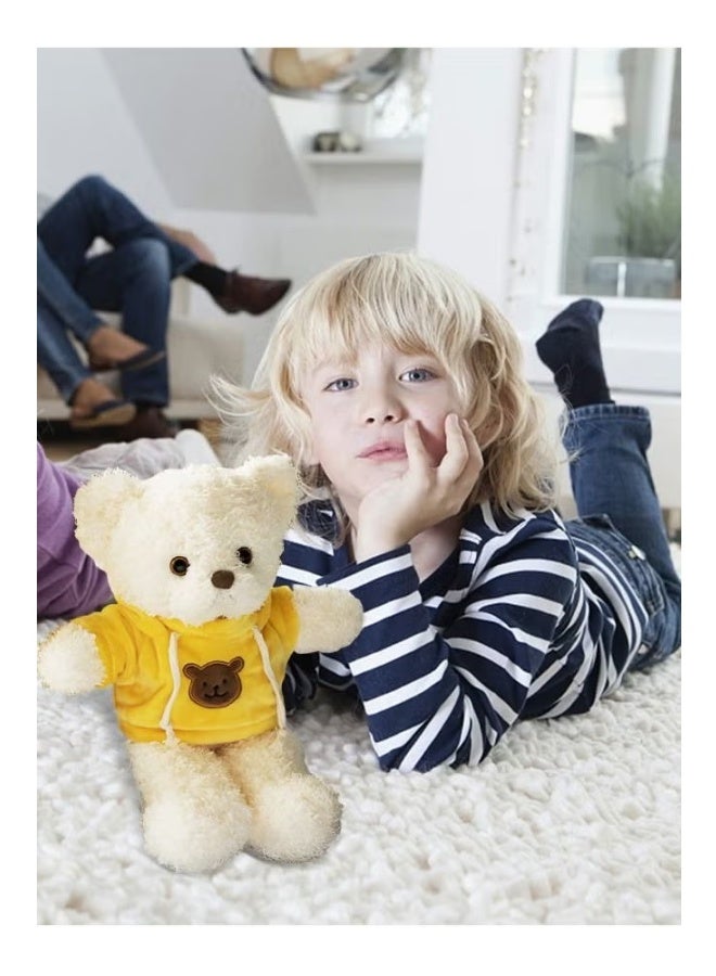 MIXDE 30cm Teddy Bear Plush Toy, Plush Animal Doll, Animal Plush Toy, Children's Cartoon Animal Toy Companion Doll, Bear Doll in Yellow Sweater  - Image 3