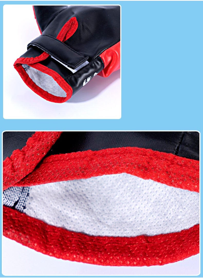 COMMANDO Boxing Gloves Red Color Boxing Gloves PU Leather, Muay Thai Kickboxing Sparring Training, , Padding, Punch Bags Speed Ball Focus Pads Workout Suitable For Children Aged 3-12  - Image 3