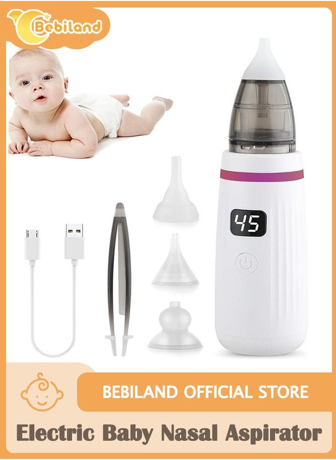 Electric Nasal Aspirator, Rechargeable Nose Sucker , Booger Sucker for Baby with 3 Silicone Heads & 5-Gear Adjustable Suction for Newborns, Toddlers, Infant - pzsku/Z94A466992FA999760C2FZ/45/_/1737086775/16a65a59-6cca-4596-b411-ae8dedcd2e62