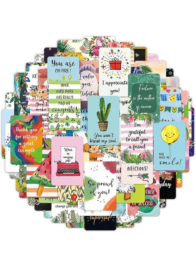 إيروريكس 72 بطاقة تأكيد إيجابية للاستخدام اليومي، بطاقات تجليات مع اقتباسات ملهمة، بطاقات تشجيعية، بطاقات ملاحظات ملهمة صغيرة للأطفال، بطاقات بريدية إيجابية، هدايا روحية - Image 1