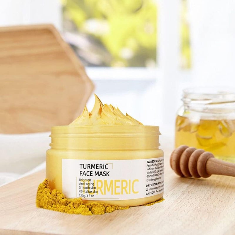 ويوبلز قناع الوجه من طين الكركم، طين الكاولين الطبيعي، قناع الوجه بالكركم للعناية بالبشرة، للتحكم في حب الشباب والزيوت الزائدة وتضييق المسام، طين مغذي ومُعالج - Image 2