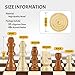 Sumind 80 Pieces Wooden Checkers Pieces 2 in 1 Handcrafted Chess with Drawstring Storage Pouch Wooden Chess Game Set Board Games Accessories in 2 StylesClassic - Image 4