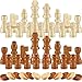 Sumind 80 Pieces Wooden Checkers Pieces 2 in 1 Handcrafted Chess with Drawstring Storage Pouch Wooden Chess Game Set Board Games Accessories in 2 StylesClassic - Image 2