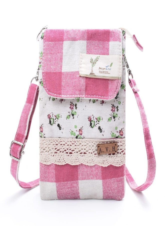 LassZone Canvas Crossbody Bag for Women Floral Cell Phone Purse Shoulder Bag Cellphone Bags Travel Bags Summer Beach Bag - Image 1