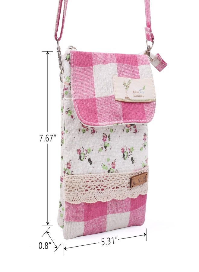 LassZone Canvas Crossbody Bag for Women Floral Cell Phone Purse Shoulder Bag Cellphone Bags Travel Bags Summer Beach Bag - Image 3