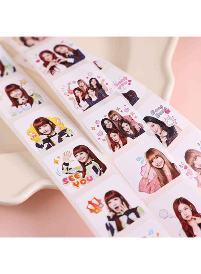 Liyuan Blackpink Sticker Idol Peripheral Expression Bag Sticker Sticker Sticker Roll Sticker - Image 4