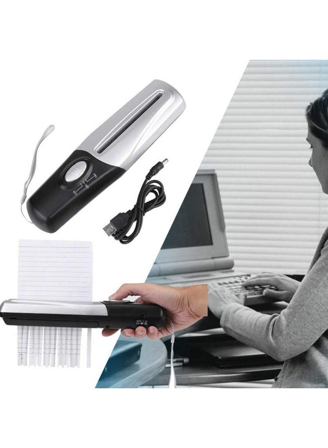 NANAO Portable Shredder, USB/Battery Operated Mini Handheld Paper Shredder, 2L Mini Paper Cutter for Office - Image 2