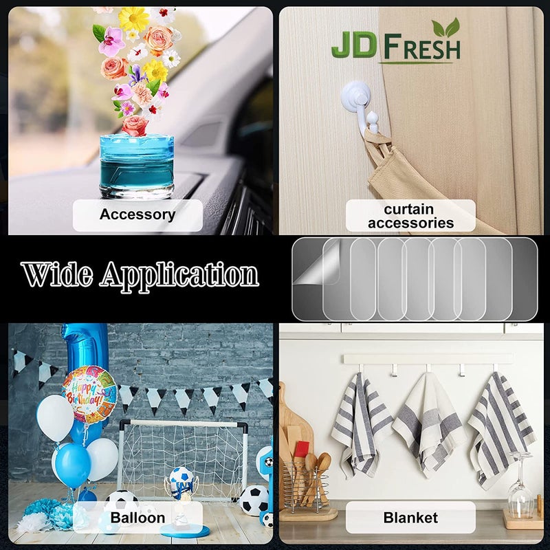 JD FRESH JD FRESH 6 Pcs Self Adhesive Tape Double Sided tape Heavy Duty tape for wall Strong Double sided tape for wall hanging in Kitchen Office Wall Car Grip tape Stickers for Home Pack of 6 Pcs  - Image 5