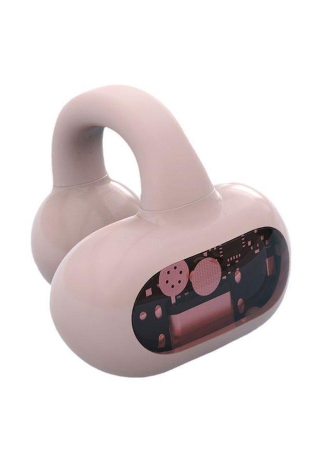 Bluetooth 5.4Wireless Earbuds Ear Clip Bone Conduction Headphones Sport-Head(Pink)  - Image 2