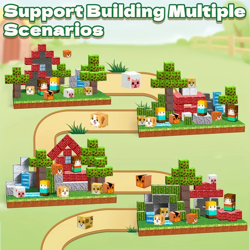 120pcs Magnetic Building Block Animal Forest Set Educational Birthday Gift for Kids Age 3 Plus - Image 5