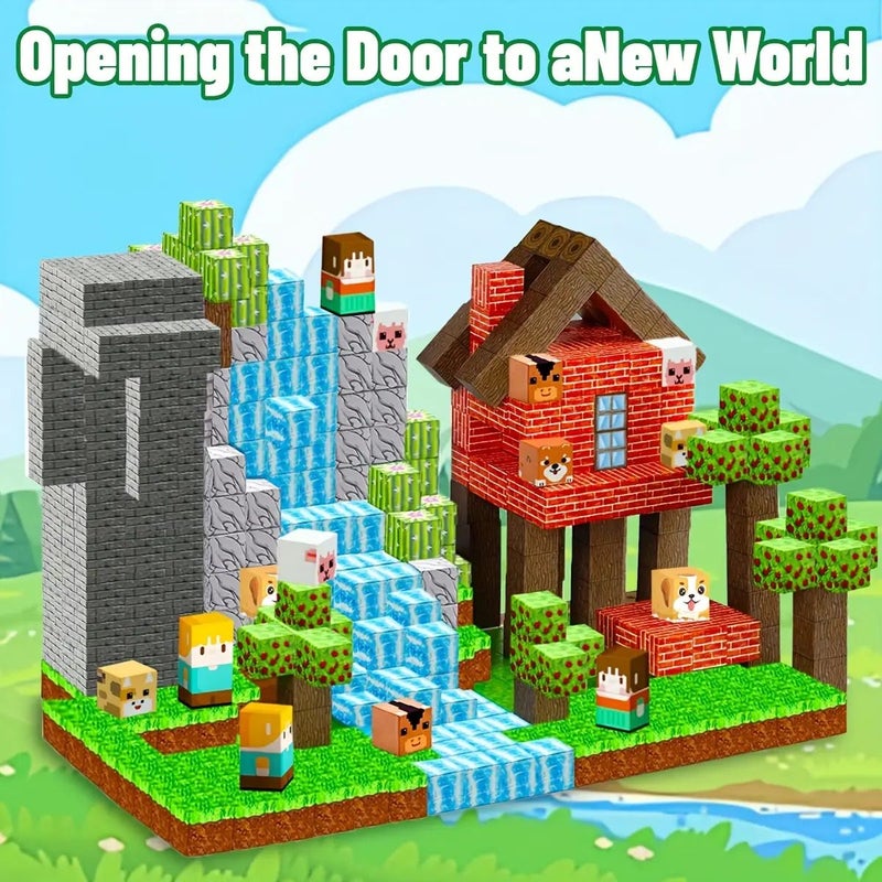 120pcs Magnetic Building Block Animal Forest Set Educational Birthday Gift for Kids Age 3 Plus - Image 4
