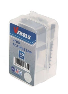 VTOOLS 40mm TCT Hole Saw Cutter with Pilot Drill Bit, Carbide Tipped Hole Cutter for Hard Metal, Stainless Steel, and Wood  - Image 2