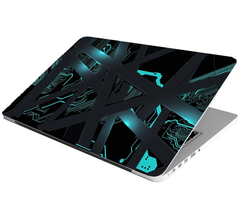 BAEYE Full Laptop Skin Stickers HD Quality Sticker for Laptops Upto 15.6" (Dustproof|Waterproof|Scratchproof|Reusable) - BE Circuit FL - Image 2