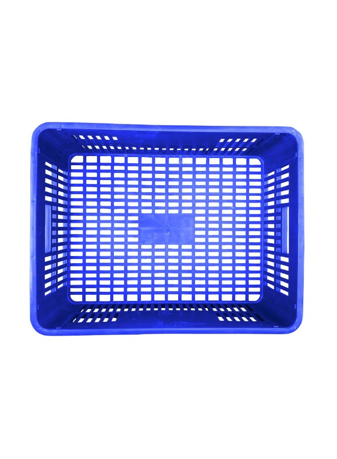 Ethic Solutions 4pcs of Plastic Storage Bakery Crate Box 590×450×170 mm 45L Stackable Heavy Duty Reinforced Walls Anti-Slip Base for Home Industrial Commercial Delivery – Blue - Image 3