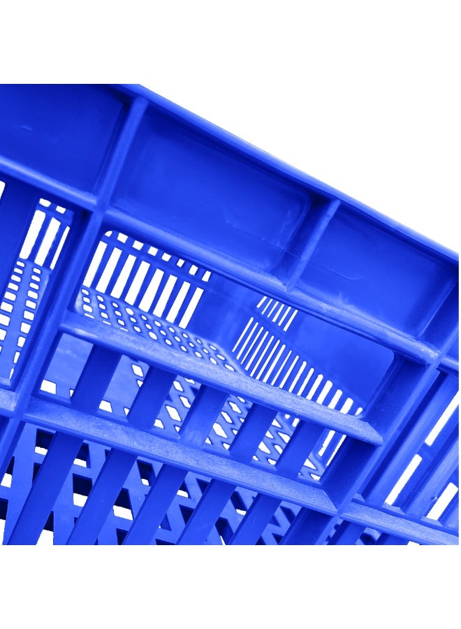 Ethic Solutions 4pcs of Plastic Storage Bakery Crate Box 590×450×170 mm 45L Stackable Heavy Duty Reinforced Walls Anti-Slip Base for Home Industrial Commercial Delivery – Blue - Image 5