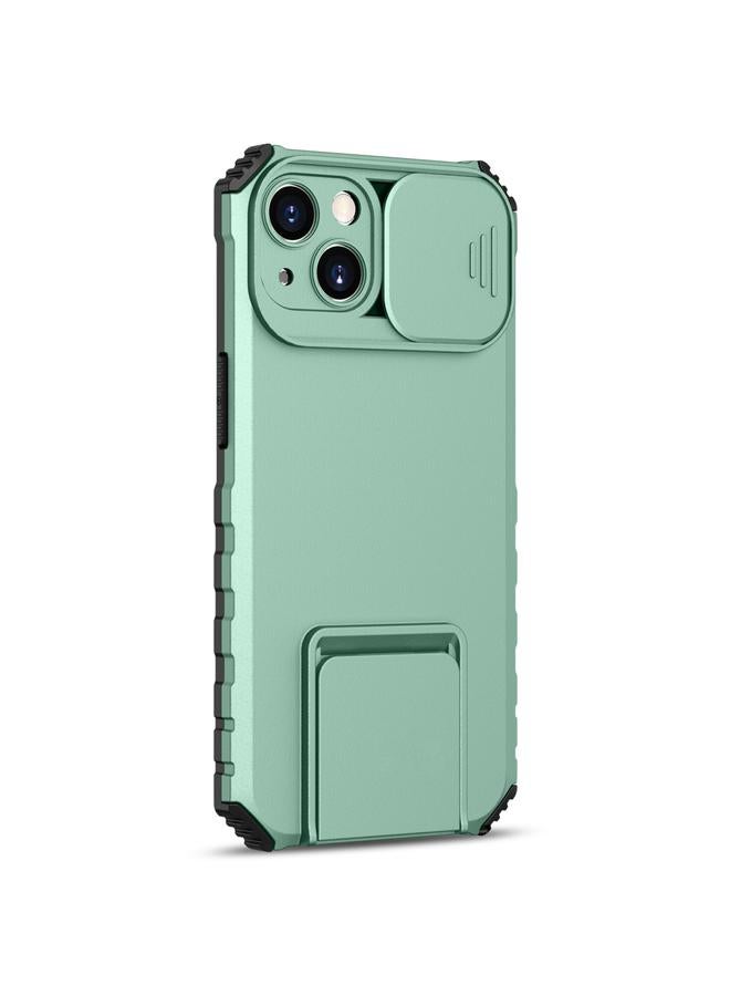 اس-توب جراب لهاتف iPhone 15 مزود بحامل مجسم وغطاء منزلق للكاميرا - Image 2