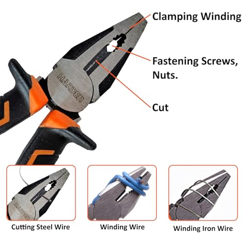 Harden 6" Multi-Functional Professional Combination Plier Carbon Steel with Anti Slip Handle - 560176 - Image 2