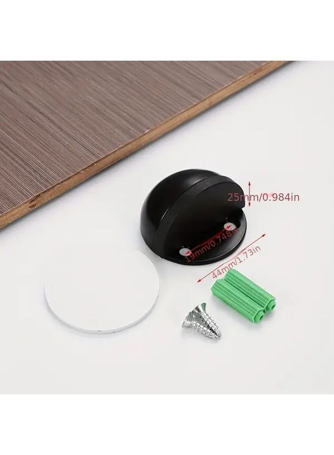 Black 4 Pack Self Adhesive Door Stops For Hard Floors And Glass Doors No Tools Needed - Image 2