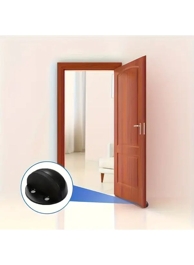 Black 4 Pack Self Adhesive Door Stops For Hard Floors And Glass Doors No Tools Needed - Image 4