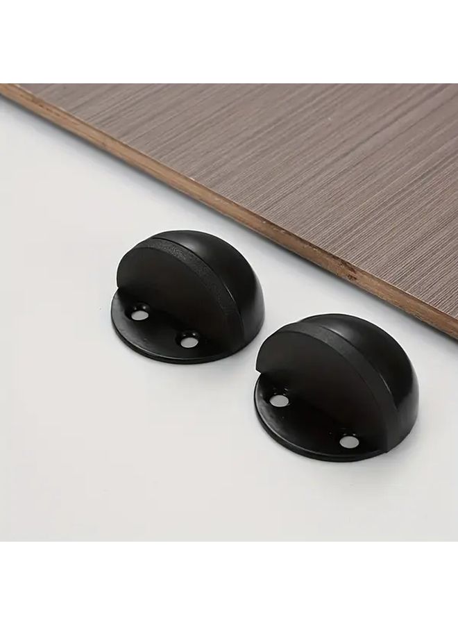 Black 4 Pack Self Adhesive Door Stops For Hard Floors And Glass Doors No Tools Needed - Image 3