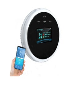 Smart WiFi Natural Gas Leak Detector, APP Remote Monitor, Pulg in Wall, Combustible Flammable Inflammable Sniffer Sensor for LPG Methane Propane Butane Gases Fire Alarm for Home Kitchen
