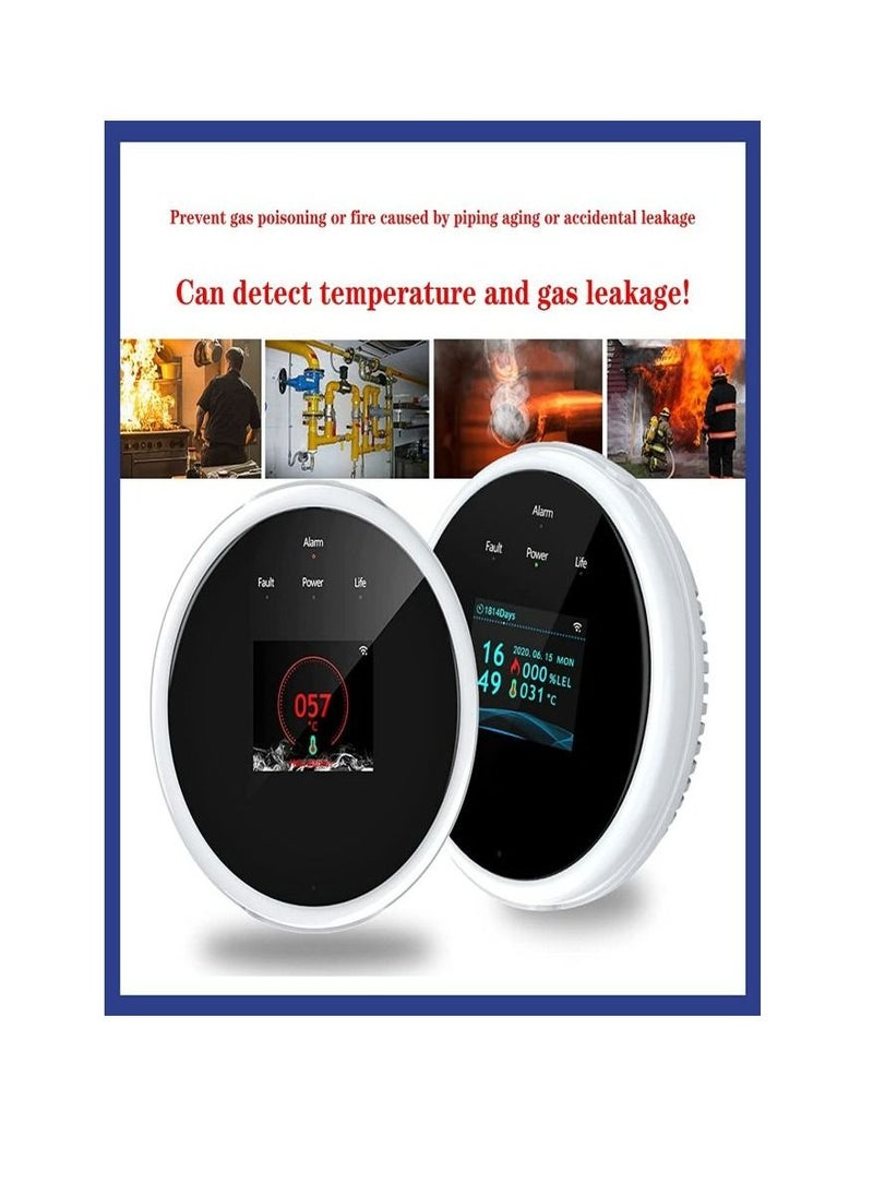 Arabest - Smart WiFi Natural Gas Leak Detector, APP Remote Monitor, Pulg in Wall, Combustible Flammable Inflammable Sniffer Sensor for LPG Methane Propane Butane Gases Fire Alarm for Home Kitchen - Image 1