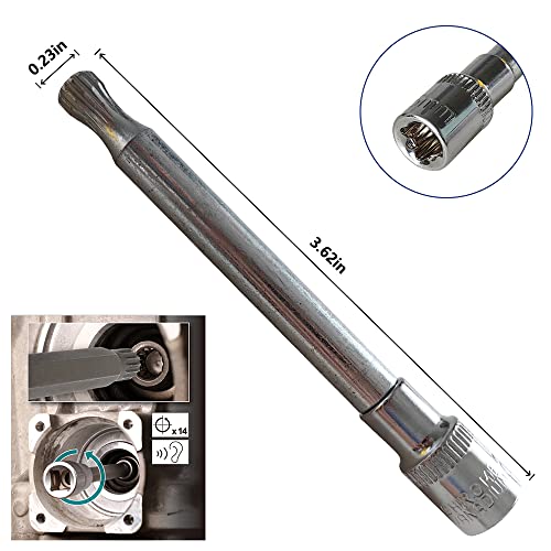 ATNVIDSG Dual clutch Motor Electromechanical unit unlock tool is14 teeth and a 1/4" drive socket.Compatible with Ford DSG 6-speed dual clutch DPS6-transmission Car Motors Transmission Alignment Removal Tools - Image 2