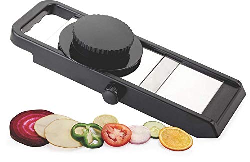 Ganesh Adjustable Plastic Slicer, 1-Piece, Black/Silver - Image 1