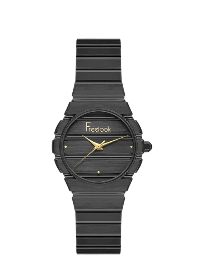 Freelook Paris Freelook - Charmant Women's Watch | Steel Case | Stainless Steel Band | Black & Round Dial | Analog | Japanese Quartz | Mineral Glass | Premium Luxury Watch | Ideal Gift | Water Resistant 50 Meters