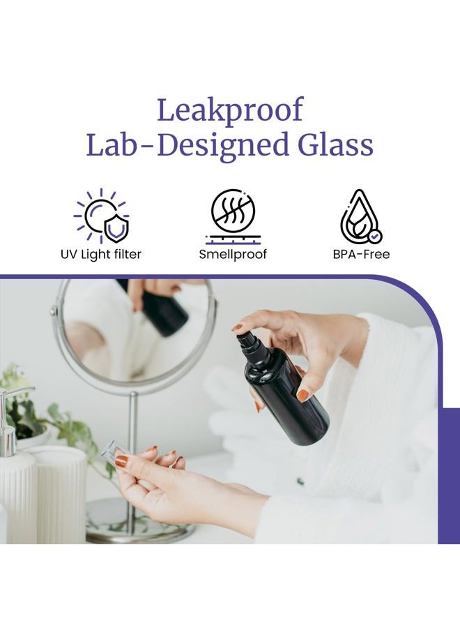 Infinity Jars 30 Ml (1 fl oz) Black Ultraviolet Glass Fine Mist Spray Bottle Cleaning Products Refillable Containers Homemade Perfume Blends Room, Sprays Bath Beauty Hair, Screw Top Bottles - Image 3