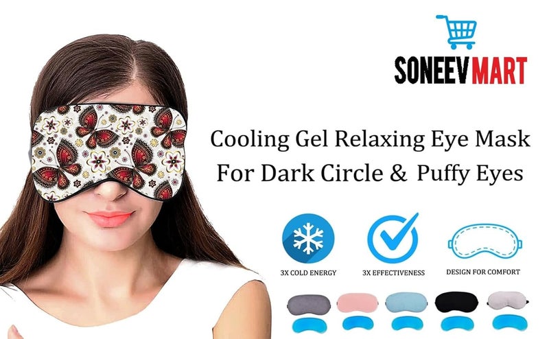 Luxurious Gel Eye Mask for Soothing Relaxation and Stress Relief Reusable and Cold Therapy Ideal for Puffy Eyes Dark Circles Headache Relief PACK OF 2 - Image 3