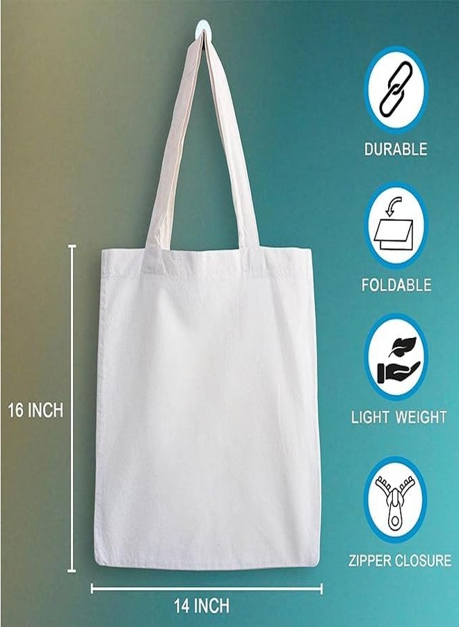 ASHVAH Canvas Tote Bags for Women, College Bag for Girls, Tote Bag for Shopping, Travel & Beach Bags for Women - Think Out Side - D No - 049 - Image 4