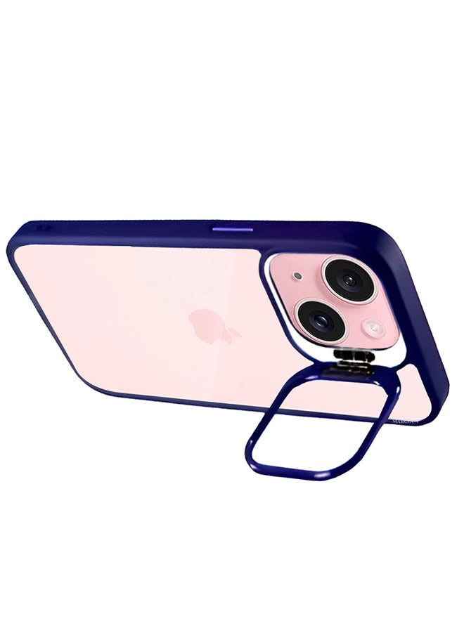CATANES - 3 Pack iPhone 15 Plus Case Cover and Lens Protector and 2 Screen Protectors Built-in Camera Stand and Compatible with MagSafe Full Body Shockproof Case Clear Blue - Image 1