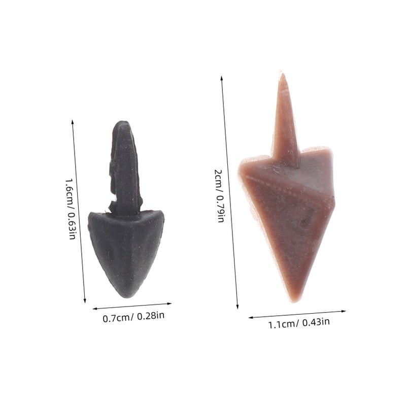 Black Plastic Chicken Beak DIY Craft Accessory Realistic Animal Toy Making - Image 3