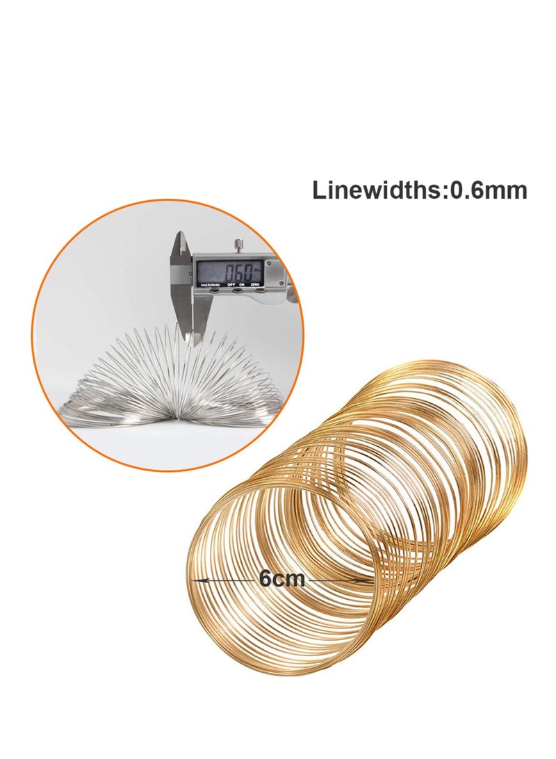 500 Loops Jewelry Wire Memory Beading Wire Steel Memory Wire Cuff Bangle Bracelet for Jewelry Making Supplies Art Creation Bracelet Necklace Diy Crafts Making Jewelry Making Dolls - Image 5