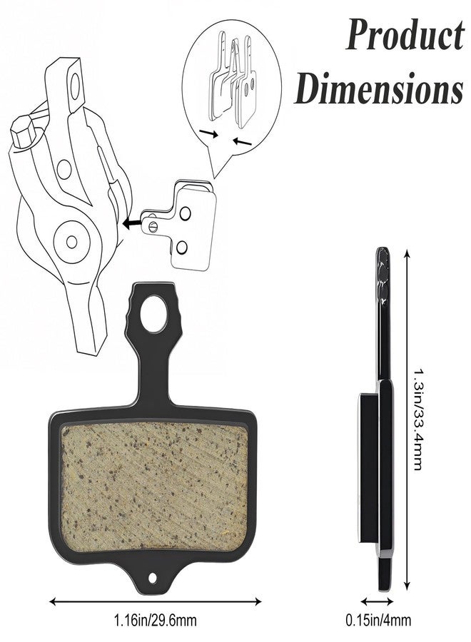 AUGHOA 4 Pairs Bike Brake Pads, MTB Bike Disc Brake Pads, with Installation Tools - Image 4