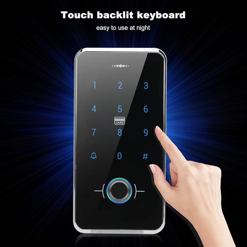 IP68 Waterproof Fingerprint Access Control Machine Touch Keyboard Secure Community Entry - Image 3