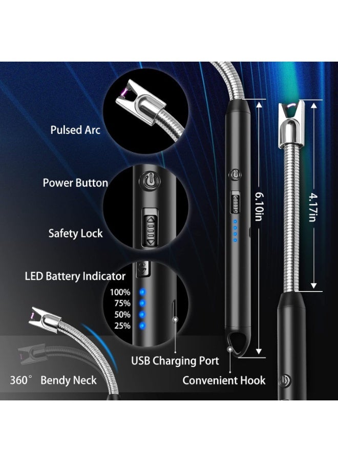 Kimaya ARC Electric Candle Lighter, Rechargeable, Windproof, USB, 360° Flexible Neck, Weatherproof Lighter for Kitchen, Barbecue, Candles, Gas Stove 1PC (Multicolor) - Image 5