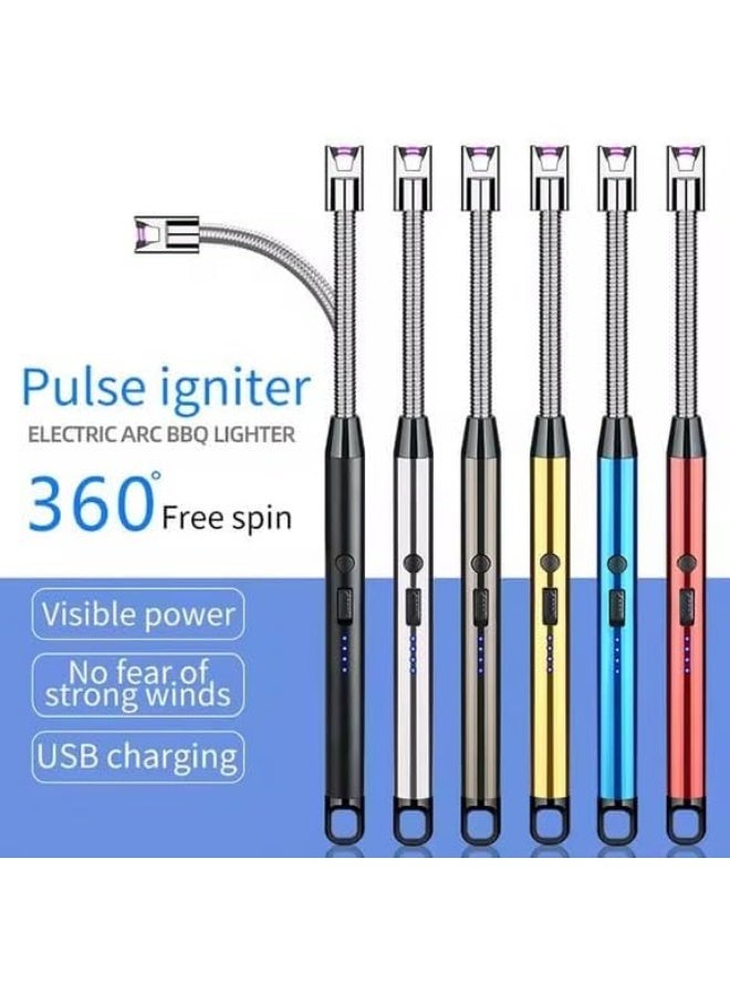 كيمايا ولاعة شموع كهربائية، تعمل بتقنية قوس البلازما وقابلة للشحن عبر USB، مقاومة للرياح وبدون لهب، مزودة بعنق مرن قابل للثني بزاوية 360 درجة، متعددة الاستخدامات للشموع والمطبخ والشواء، متعددة الألوان. - Image 4
