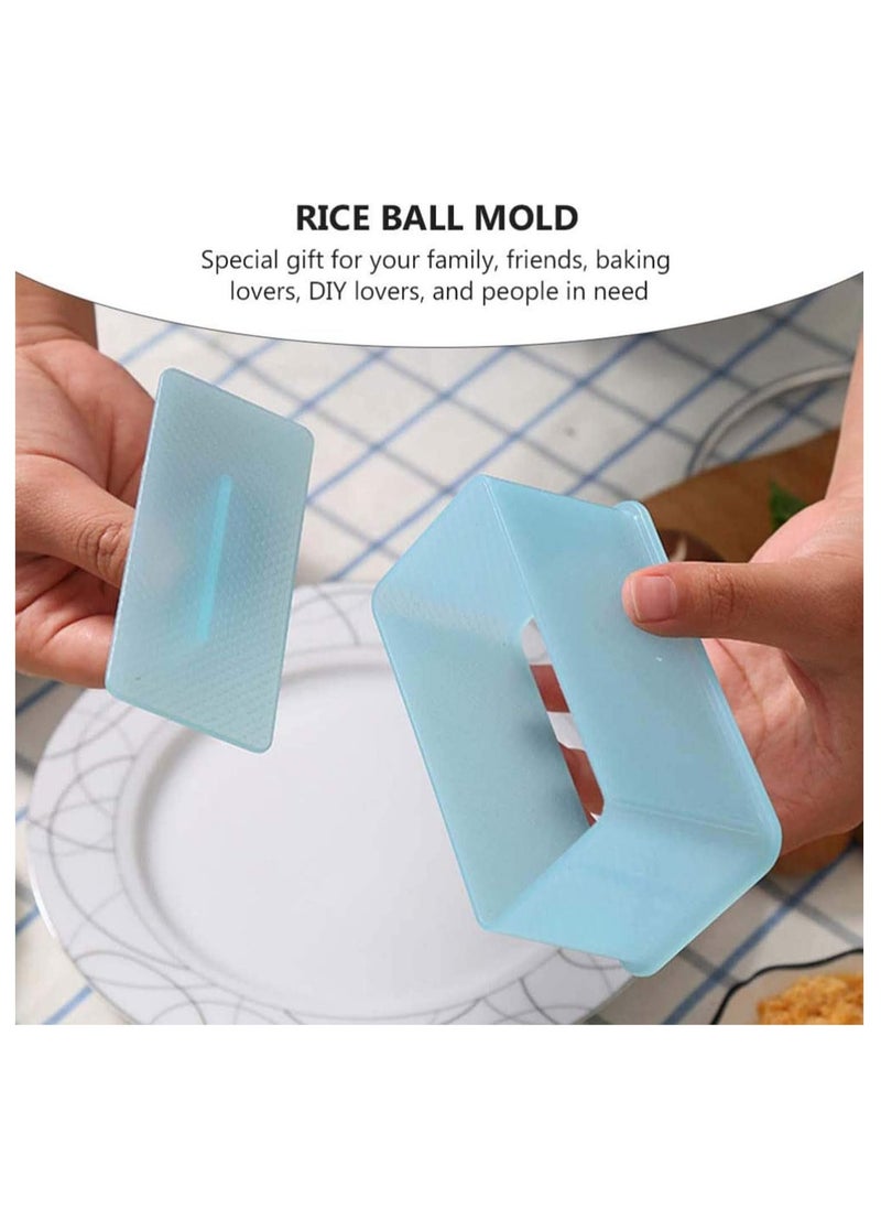 KASTWAVE - Sushi Press Mold, Non Stick Rectangular Spam Musubi Maker Mould Rice Mold Cake Mold Luncheon Meat Press Mold Box for Home Party School Kitchen Restaurant DIY Mold 2Pcs (Blue) - Image 1