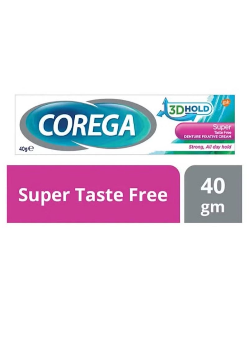 كوريغا كريم مثبت لأطقم الأسنان خالي من المذاق، 40 جرام 40جرام - Image 1
