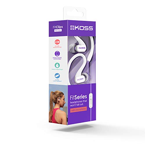 Koss KSC32i V Sport Clip Headphones, Violet - Image 2