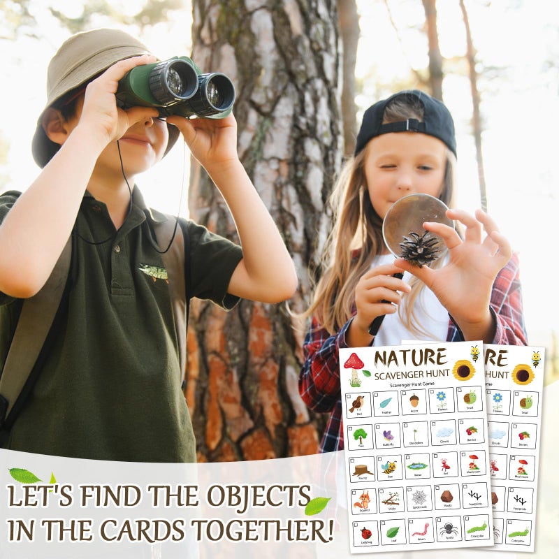 Hoolerry 30 Pcs Nature Scavenger Hunt for Kids Road Trip Game Car Spring Summer Easter Scavenger Hunt Cards Travel Activities Camping Games Outdoor Indoor Seek Activity for Kids Adults(Nature) - Image 4