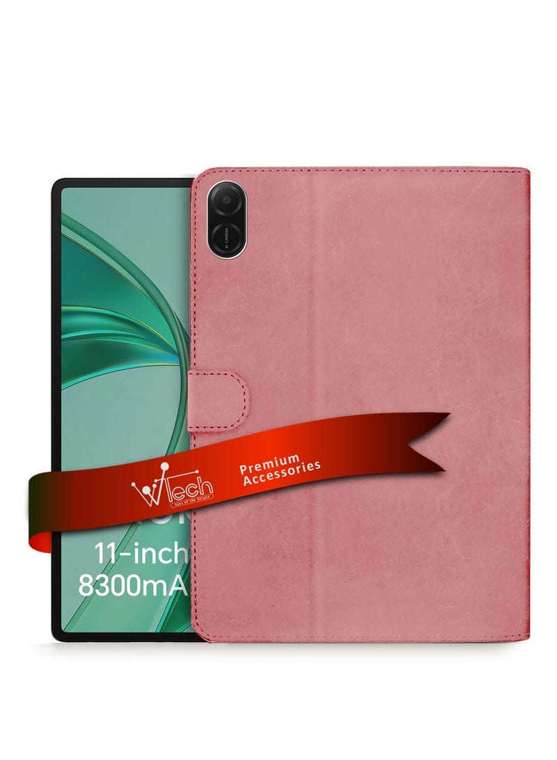 Wtech Honor Pad X8a 2024 (11 inch) WTech PU Leather Magnetic Closure Flip Case Cover - Rose Gold - Image 1