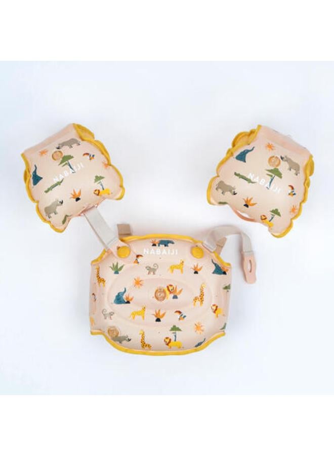 نابايجي عوامة حمام سباحة بكتافات متدرجة للأطفال - بيج بطبعة سافانا - Image 1