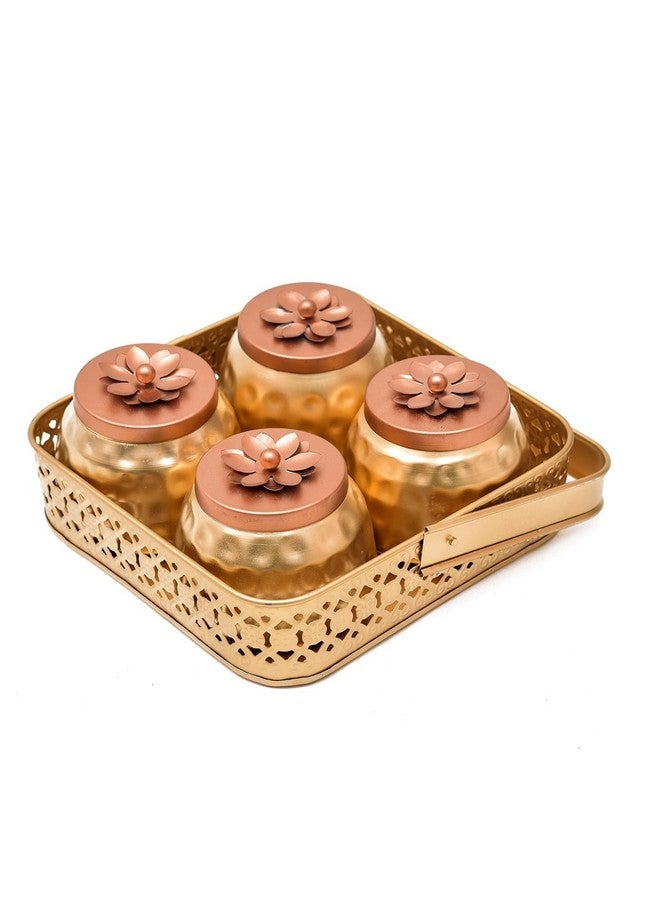 Webelkart | Table Decoration Item | Diwali Decor Items| Serving Pots tylish Storage Box |Chocolate Container (Set of 4) - Image 4