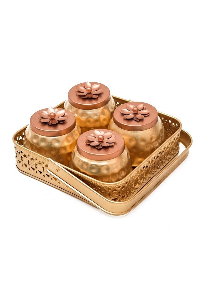 Webelkart | Table Decoration Item | Diwali Decor Items| Serving Pots tylish Storage Box |Chocolate Container (Set of 4) - Image 5