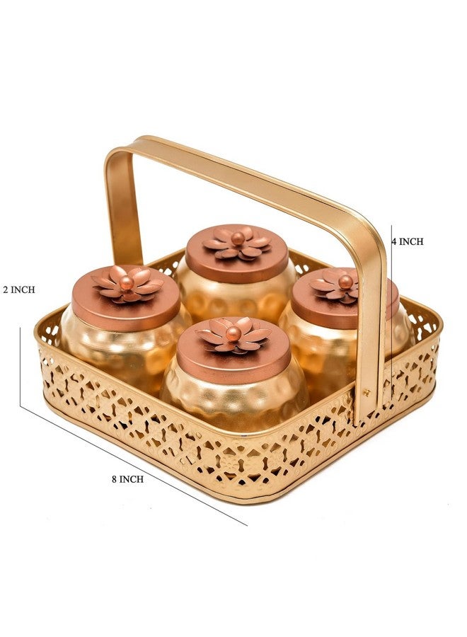 Webelkart | Table Decoration Item | Diwali Decor Items| Serving Pots tylish Storage Box |Chocolate Container (Set of 4) - Image 3