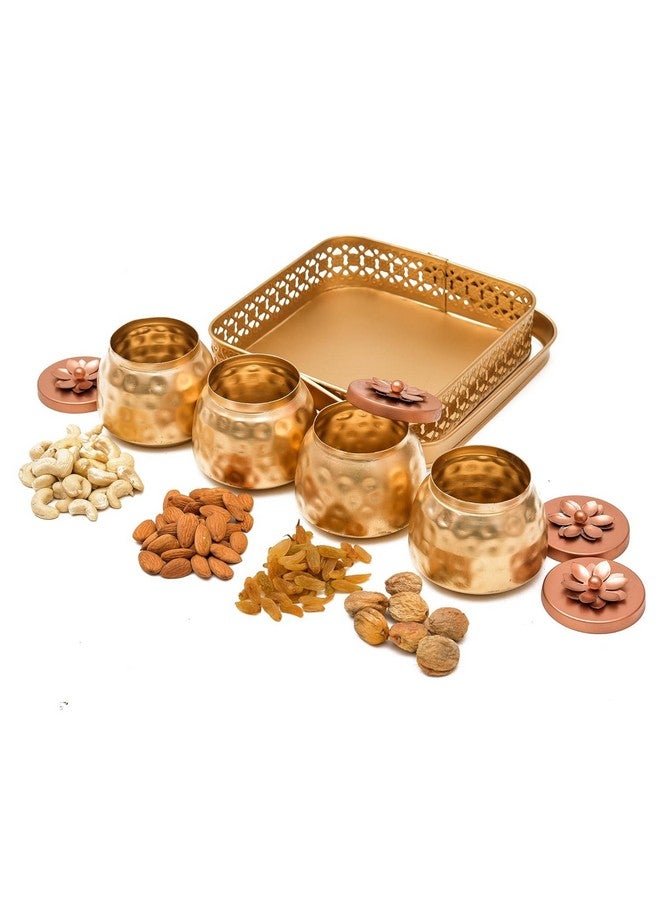 Webelkart | Table Decoration Item | Diwali Decor Items| Serving Pots tylish Storage Box |Chocolate Container (Set of 4) - Image 2