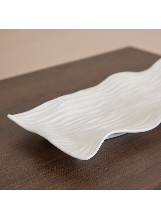 Home Box صينية ديكور سيراميكية - بيضاء - قطعة واحدة - Image 3